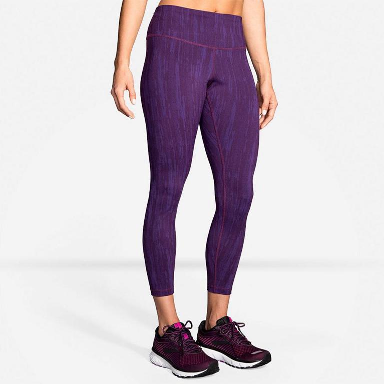 Brooks Formation Running Leggings - Women's - Purple (98407-EMQB)